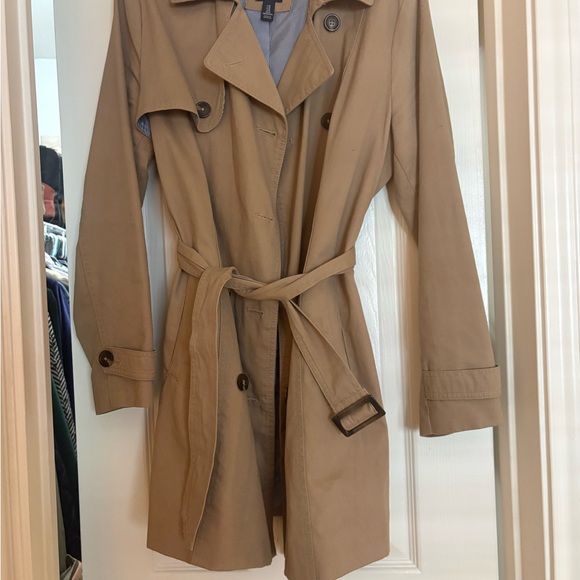 GAP Tan Double-Breasted Trench Coat - Picture 4 of 6